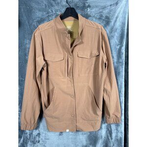 Lato Mens Brown Jacket Medium Rpet/Spandex With Snap Closures & Elastic Cuffs